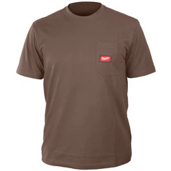 Koszulka brązowa XXL z kieszonką z krótkim rękawem Milwaukee 4932493032