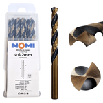 Wiertło do metalu 10 szt. 6,2mm Nomi hrc pro do stali tworzyw aluminium drewna