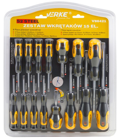 Zestaw Wkrętaków 15szt S2 premium line Verke V86421