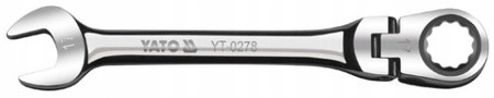 Klucz płasko-oczkowy z grzechotką i przegubem 17mm Yato YT0278