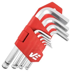 Zestaw kluczy imbus z kulką 9szt krótkie Verke V35503