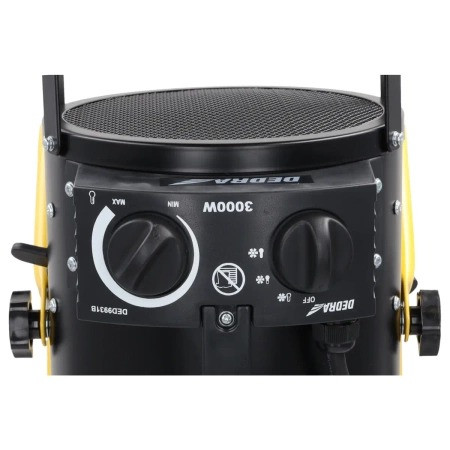 Nagrzewnica elektryczna 3,0kW Okrągła, Czarna Dedra DED9931B