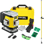 Laser krzyżowy (zielony) 3x360 Nivel System CL3G + tyczka zestaw