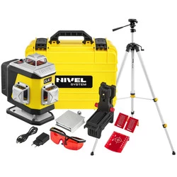 Laser krzyżowy (czerwony) 4x360 Nivel System CL4R + statyw zestaw