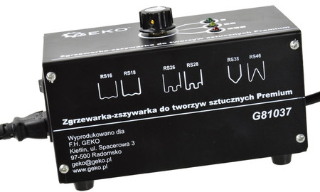 ZGRZEWARKO-ZSZYWARKA DO TWORZYW + ZSZYWKI GEKO G81037
