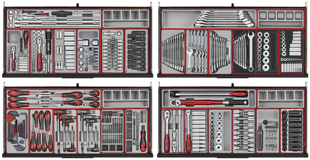 Wózek narzędziowy PRO35TM z zestawem narzędzi 1008el Teng Tools 300630100
