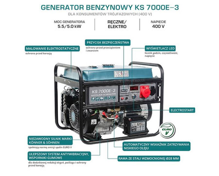 AGREGAT PRĄDOTWÓRCZY 5,5kW KS7000E-3 KONNER & SOHNEN 