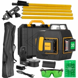 Laser krzyżowy zielony 3×360° 40m + tyczka 3,3m Zestaw Smart SM-06-03040G