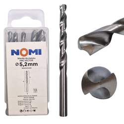 Wiertło do metalu 10 szt. 5,2mm Nomi hrc vector do stali tworzyw drewna żeliwa