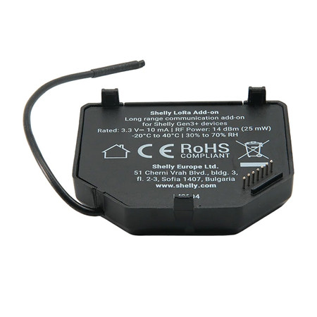 Przekaźnik EU868 dla gen.3/4 Shelly LoRa Add-on