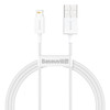Kabel USB do Lightning Baseus Superior Series, 2.4A, 1m (biały)