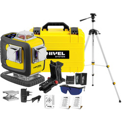 Laser krzyżowy (fioletowy) 4x360 bluetooch Nivel System CL4D-P + tyczka