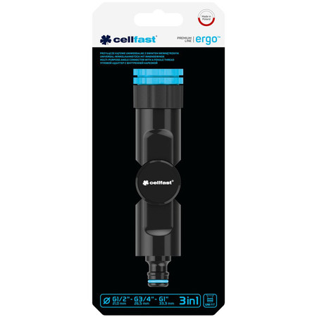 Przyłącze Kątowe 1/2'' - 3/4'' - 1'' ERGO Cellfast 53-250