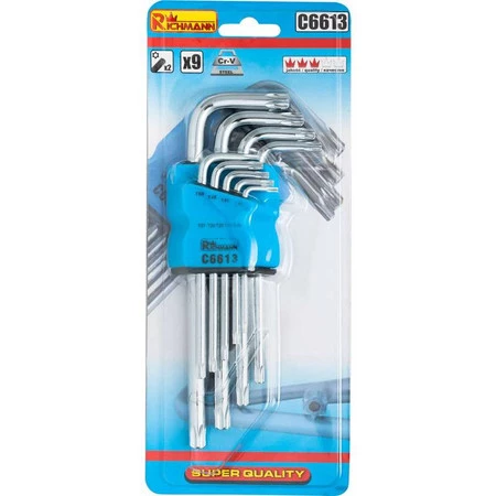 Klucze Torx Krótkie T10-T50 9szt Richmann C6613