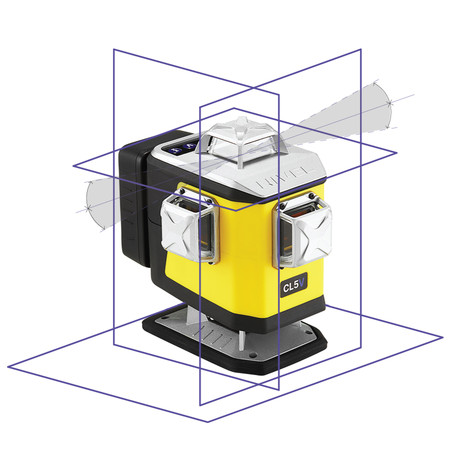 Laser krzyżowy (fioletowy) 4x360 Nivel System CL5V + statyw zestaw