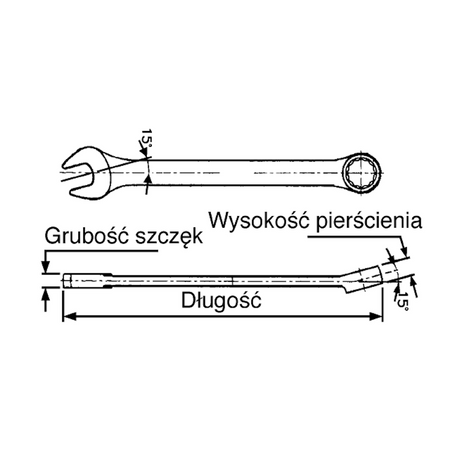KLUCZ PŁASKO-OCZKOWY 13/16'' 20,6mm TENG TOOLS 72673825