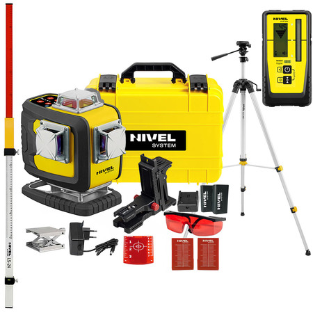 Laser krzyżowy (czerwony) bluetooch Nivel System CL4D-R + zestaw