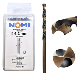 Wiertło do metalu 10 szt. 4,2mm Nomi hrc pro do stali tworzyw aluminium drewna
