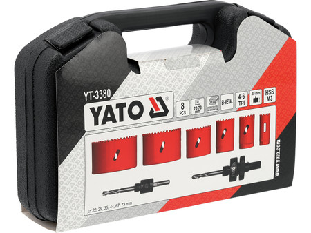 Zestaw otwornic dla elektryków 8-części Yato YT3380 
