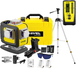Laser krzyżowy (fioletowy) 4x360 bluetooch Nivel System CL4D-P + zestaw