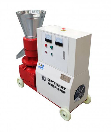Przemysłowa Peleciarka Granulator Paszy Peletu Optimat PP360PRO PLUS z Obudową 350kg/h - Ø229 mm, peleciarki