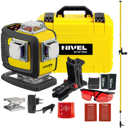 Laser krzyżowy (czerwony) bluetooch Nivel System CL4D-R  + tyczka