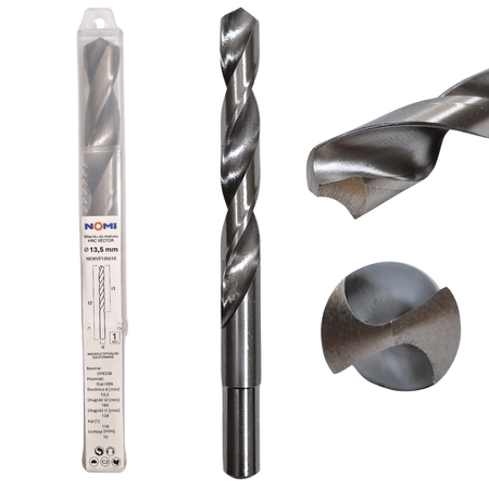 Wiertło do metalu 13,5mm Nomi hrc vector do stali tworzyw drewna żeliwa 