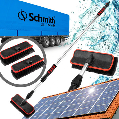 Szczotka teleskopowa do mycia paneli samochodu 200-490cm Schmith + ZESTAW