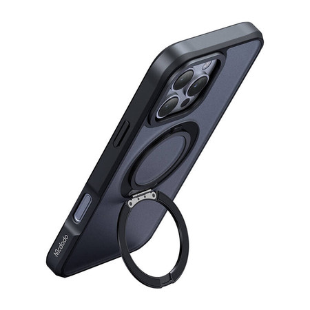 Etui McDodo PC-4932 MagSafe dla iPhone 16 Pro z stojakiem (czarne)
