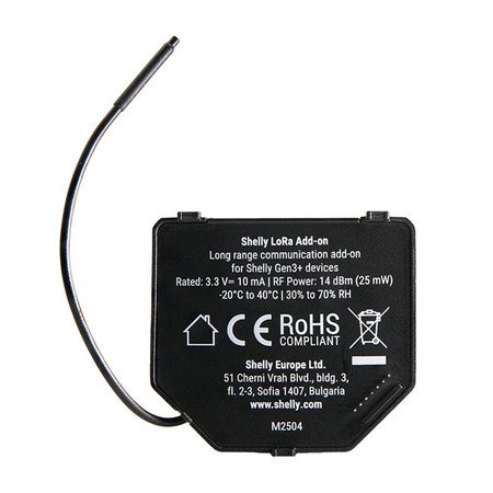 Przekaźnik EU868 dla gen.3/4 Shelly LoRa Add-on