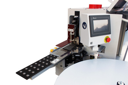 Okleiniarka krawędziowa ze wstępnym frezowaniem OPTIMAT LOGICA 6, cyklina promieniowa, cyklina płaska (klejowa), system natryskowy, polerka, PUR/EVA