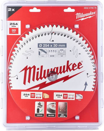 Tarcze do drewna 254x30mm 2szt Milwaukee 4932479576