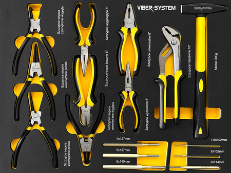Szafka narzędziowa SZN254 wózek warsztatowy z wyposażeniem 253 elementy Viber-System