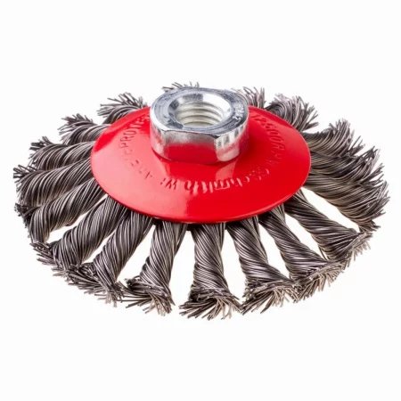 Szczotka tarczowa stalowa, skręcana M14 120mm Schmith SSZT-08