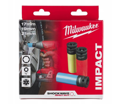ZESTAW NASADEK DO KÓŁ 1/2 3SZT. MILWAUKEE 4932451568