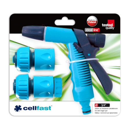 Zraszacz pistoletowy + złącze 3/4" BASIC Cellfast 50-535