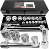 Zestaw kluczy nasadowych 3/4'' 21szt metalowa walizka Verke V39077