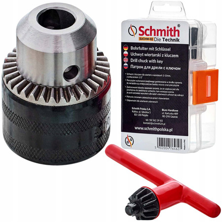 Uchwyt wiertarski z kluczem do wiertarki 2-13mm 1/2 Schmith SUCHW-02