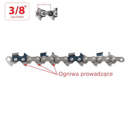 Łańcuch Tnący Pilarki 3/8'' 1,3mm 57-Ogniwa Oregon 91P057E