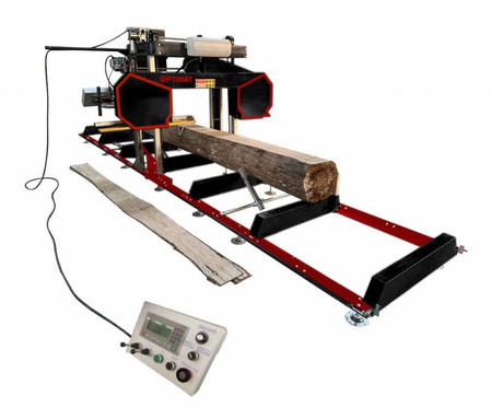 Automatyczny trak taśmowy elektryczny OPTIMAT Timberland TMC 790-Automatic z osłoną taśmy i elektrycznym sterowaniem góra/dół i przód/tył
