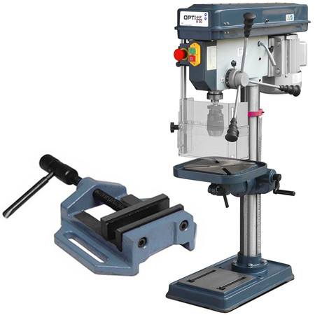 Wiertarka stołowa 230V B 20 + Imadło maszynowe ZESTAW Optimum 3008201