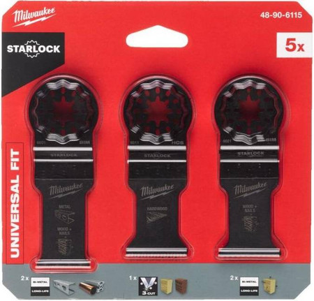 BRZESZCZOTY DO DREWNA I METALU 5szt MILWAUKEE 48906115