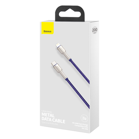 Kabel USB-C do Lightning Baseus Cafule, 20W, 2m (fioletowy)
