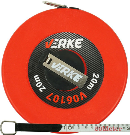 Taśma miernicza 20m fiberglass Verke V06107