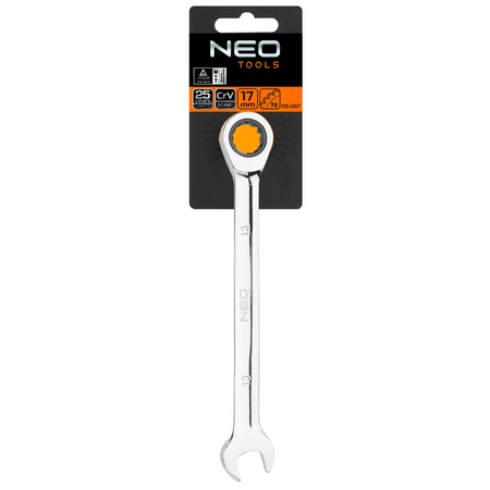KLUCZ PŁASKO-OCZKOWY Z GRZECHOTKĄ 19mm NEO 09-068