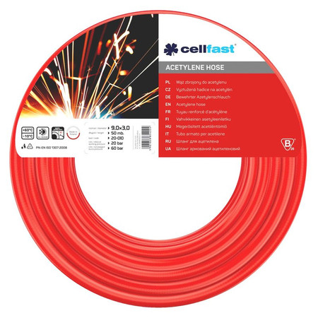 Wąż Do Acetylenu 9x3mm Cellfast 20-010