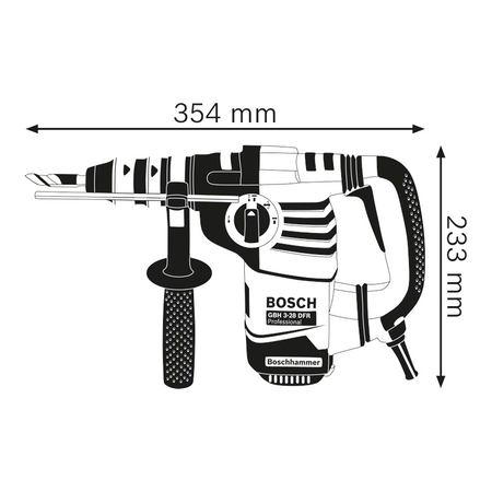 Młot / Wiertarka 800W GBH 3-28DFR BOSCH 061124A000