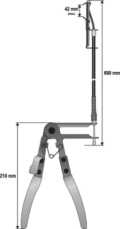 Szczypce do opasek z linką Yato YT0677