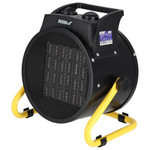 Nagrzewnica elektryczna PTC 3,0kW, Okrągła czarna, Stojak Dedra DED9931C