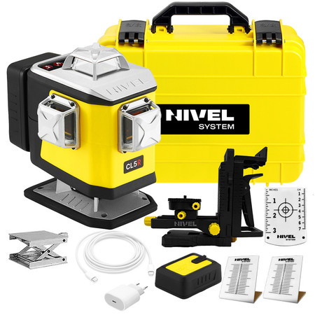 Laser krzyżowy (czerwony) 4x360 Nivel System CL5R
